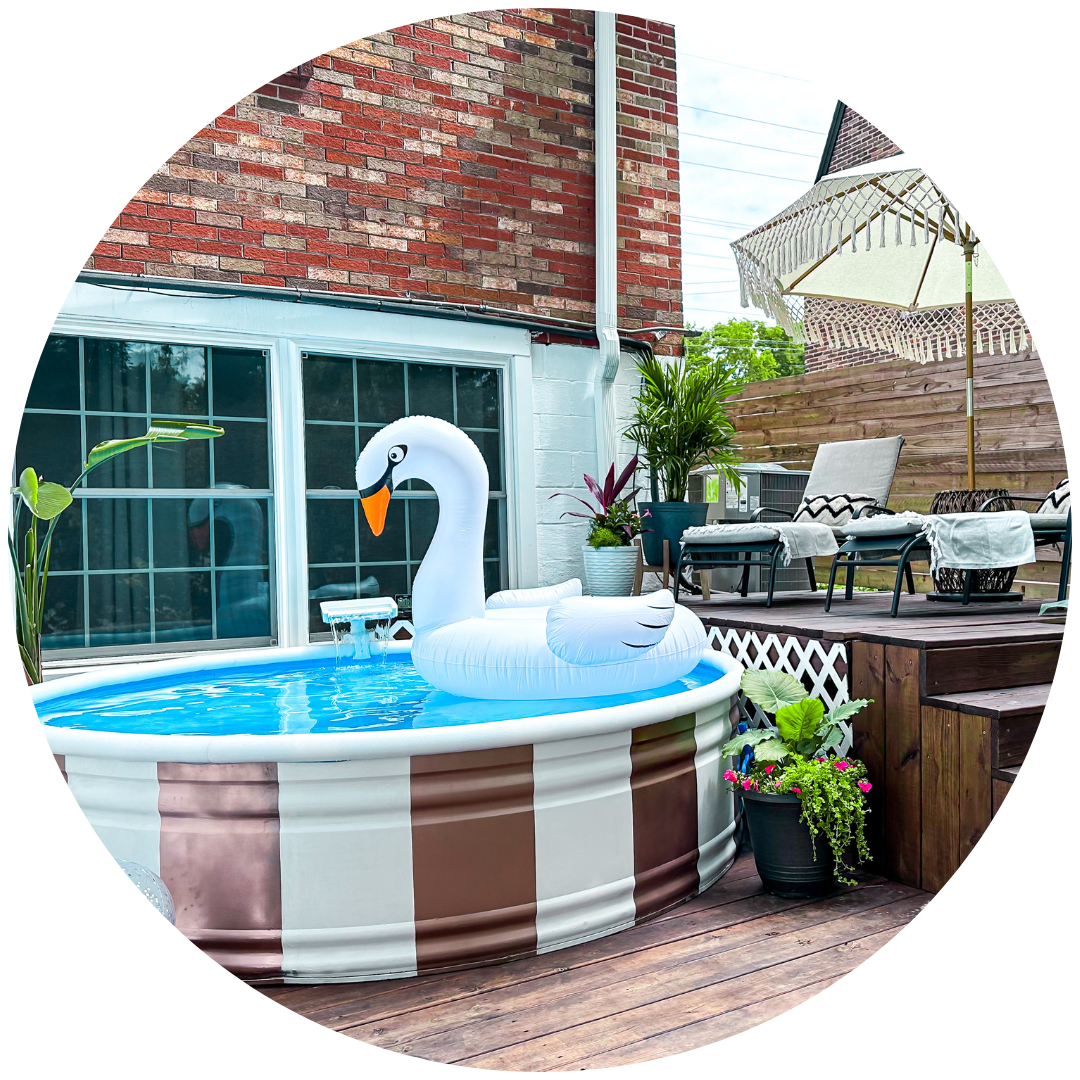 Stock Pool Setup My Stock Tank Pool Setup Process With Full Liner Installation β Crafty ...