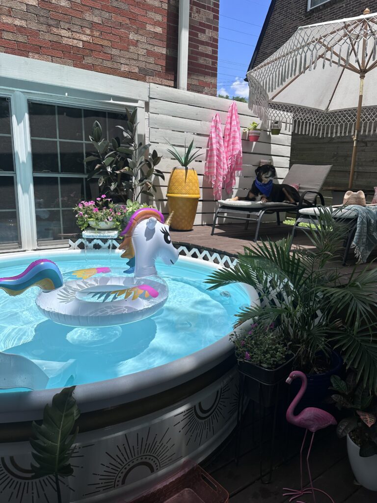 Painted Stock Tank Pool