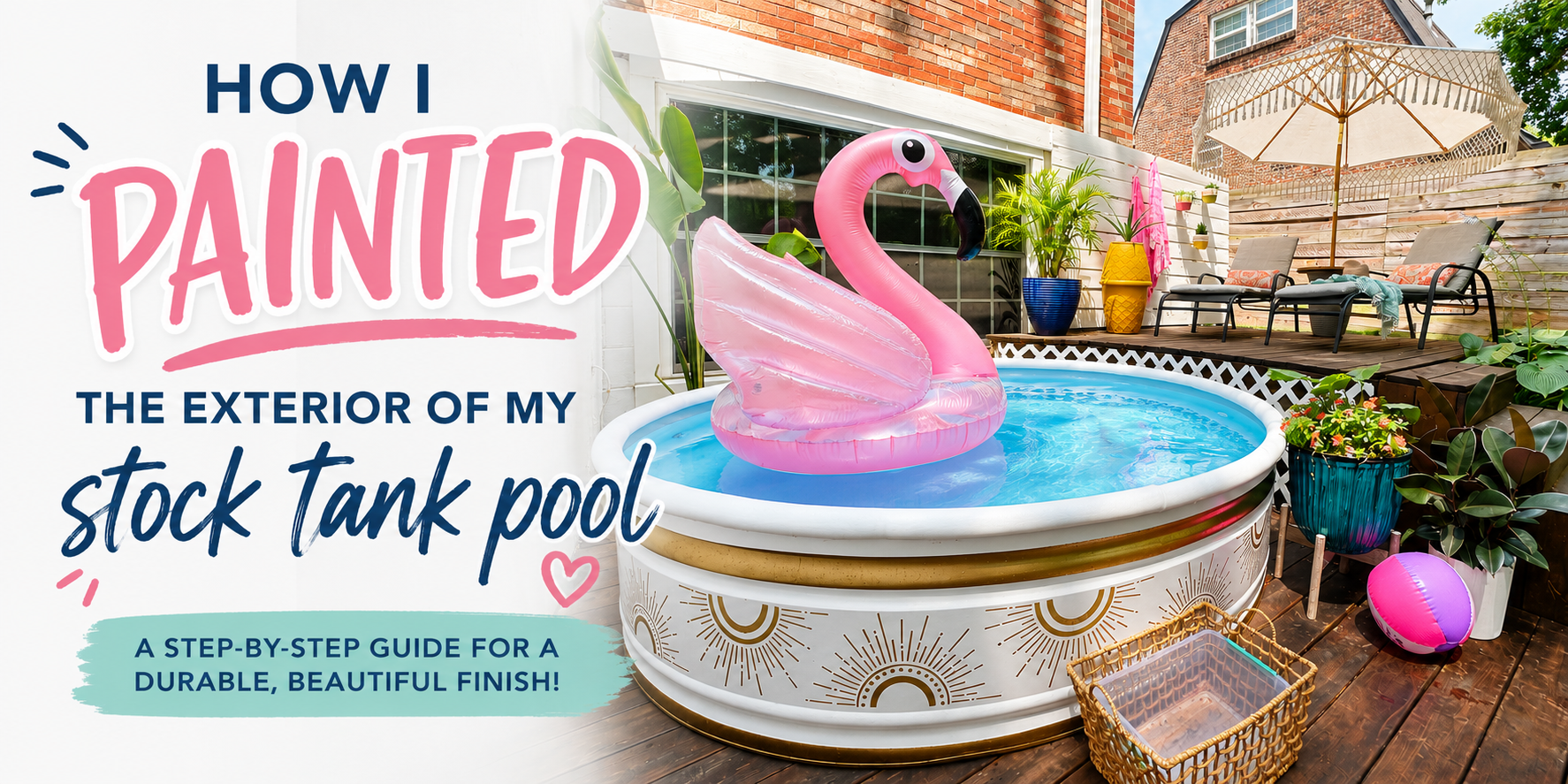 painted stock tank pool